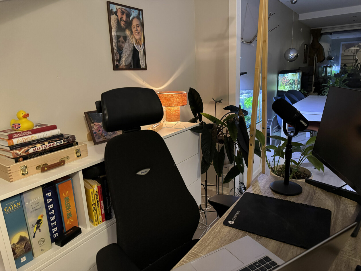 Noen dager i uken tilbringes på hjemmekontor. 📸: Privat