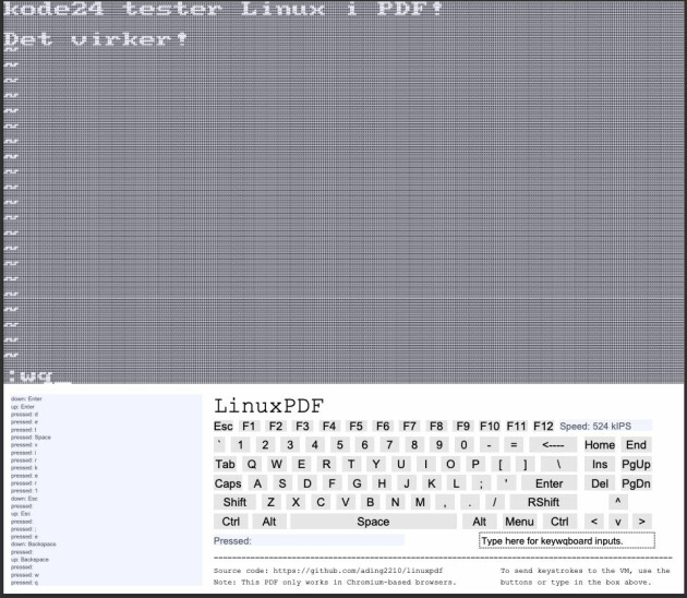 Vi kjørte Linux inni en PDF – for jada, det går an
