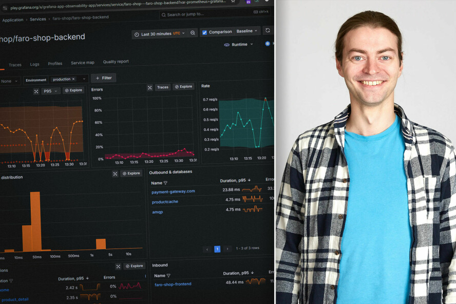 – Det finnes mange måter å måle på. Det kan være uttrekk fra databasen, tall vist i Grafana, logginnslag, eller et hjemmesnekret måleverktøy, skriver Lars Andreas Tveiten van Woensel Kooy. – Min tydelige oppfordring er å skaffe seg et dedikert måleverktøy. 📸: Bekk / kode24