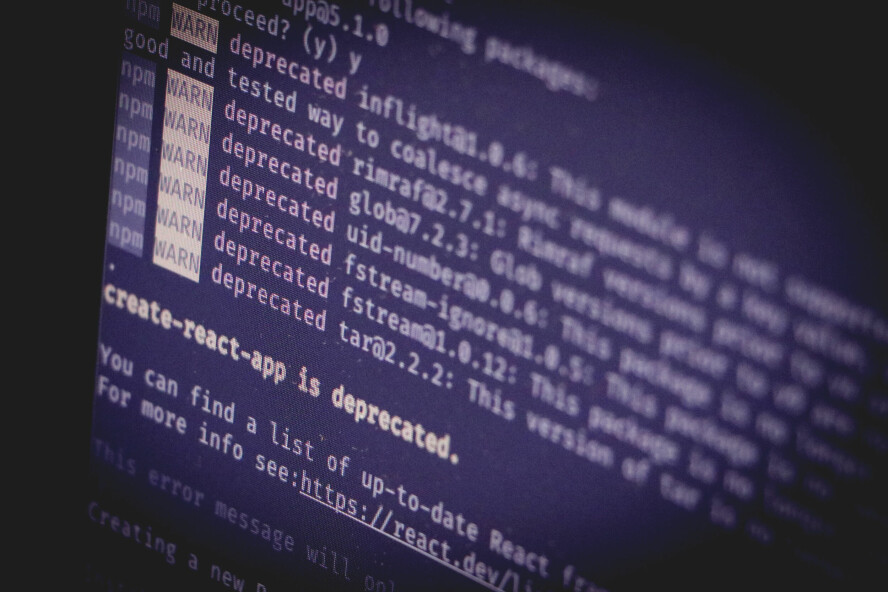 Create React App gir deg nå beskjed om å komme deg videre. 📸: Ole Petter Baugerød Stokke