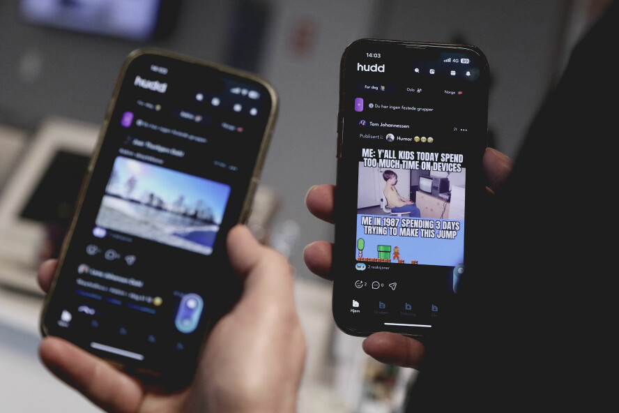 Hudd valgte React Native da de skulle bygge en alternativ plattform til Facebook. 📸: Ole Petter Baugerød Stokke