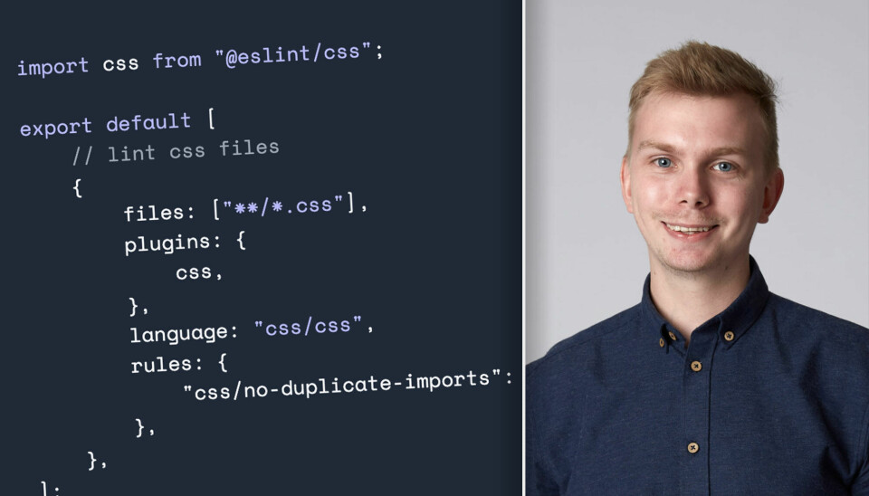 Utvikler Jon Johansen i Bekk er fornøyd med at ESLint nå endelig kan brukes til å linte CSS. 📸: Bekk