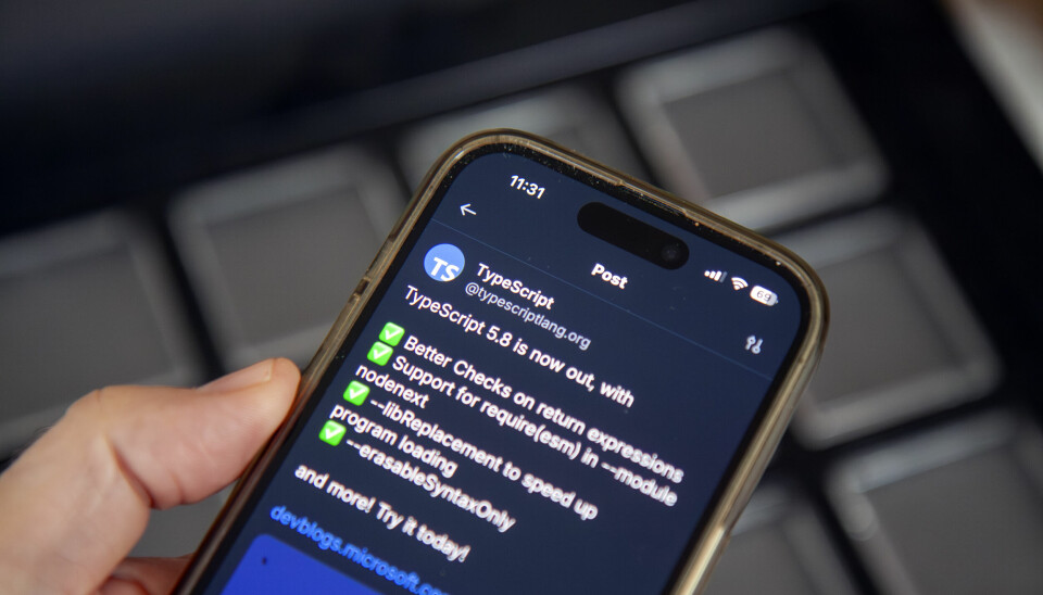 Versjon 5.8 av TypeScript er ute. 📸: Kurt Lekanger