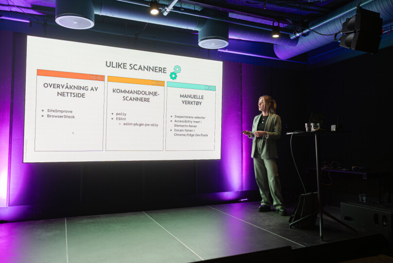 Elise Kristiansen i Variant under Cloud Native Day i Oslo. 📸: Steffen Pøhner Henriksen