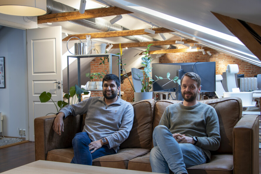 Viral Shah og Øyvind Moldestad i Databutton. 📸: Kurt Lekanger