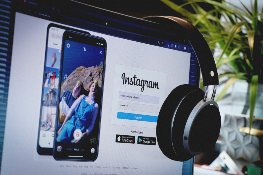 Instagram.no viser på skrivende tidspunkt en falsk innlogging, skapt for å være identisk med den ekte Instagram-innloggingen. 📸: Ole Petter Baugerød Stokke
