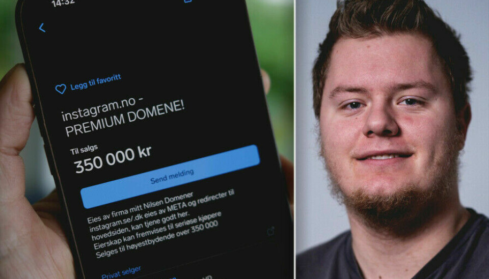 Erik Nilsen har tidligere forsøkt å selge instagram.no for høyestbydende over 350.000 kroner, uten hell. 📸: Ole Petter Baugerød Stokke / Privat