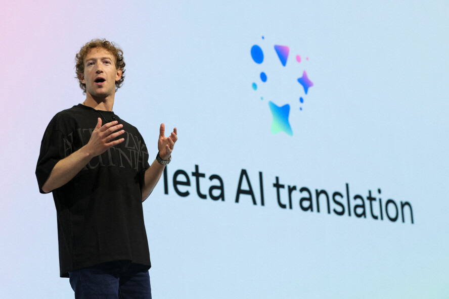 Mark Zuckerberg og Metas AI-tjenester kan snart være tilgjengeli for europeiske brukere. 📸: Manuel Orbegozo / Reuters / NTB