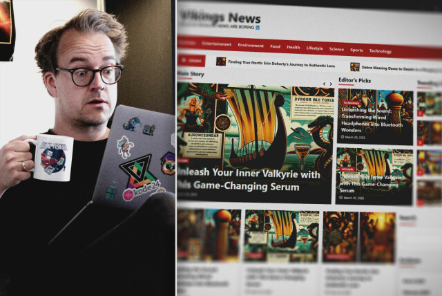 Viking.news gir deg... jeg veit ikke helt hva vi skal kalle dette rælet. Nyheter er det i alle fall ikke. 📸: Kurt Lekanger