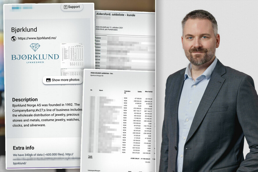En kriminell ransomware-gruppe skryter av å sitte på 340 GB med Bjørklund-data. Det tror Lars Eirik Berg i Semaphore Consulting Partners er et godt tegn. 📸: Ole Petter Baugerød Stokke / Privat