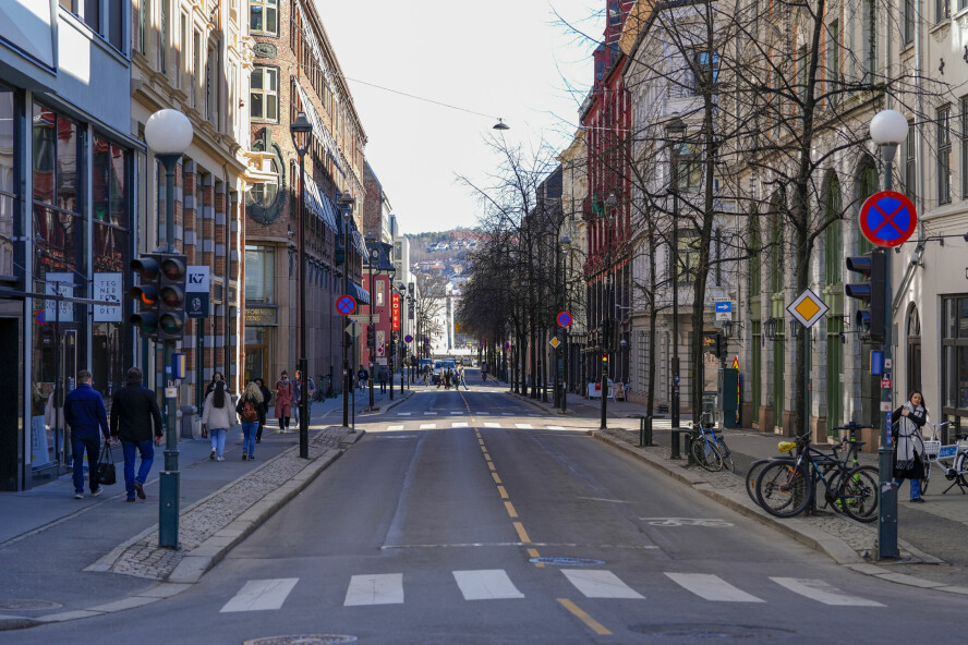 Evidi bekrefter at et antall ansatte er ferdig i selskapet, som holder til blant annet her i Rådhusgata i Oslo, etter en omorganisering. 📸: Lise Åserud / NTB