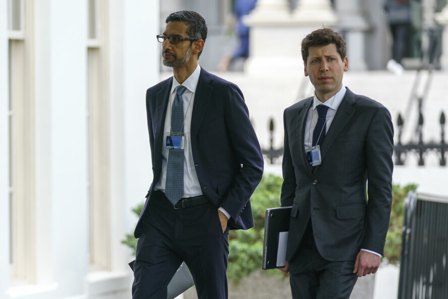 Amerikanske myndigheter har argumentert for at Google-sjef Sundar Pichai må selge nettleseren Chrome. Under rettssaken ble det bekreftet at OpenAI-sjef Sam Altman skal være interessert i å kjøpe. 📸: Evan Vucci / AP / NTB