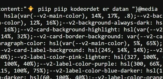 En søte liten kylling i CSS-en til kode24.