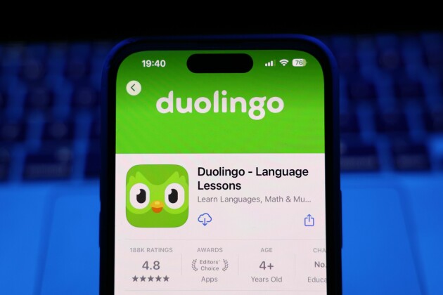 Duolingo trenger masse innhold, og vil bruke AI for å lage det. 📸: Jakub Porzycki / Shutterstock / NTB