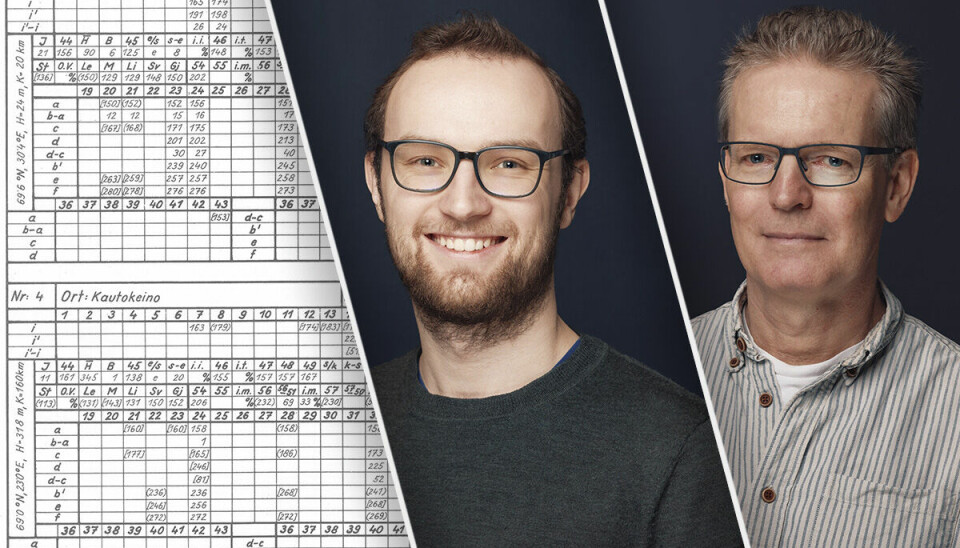 Eivind Kjosbakken og Lars Aurdal i Findable gjorde 84.000 håndskrevne klimahistoriske observasjoner søkbare. 📸: Findable