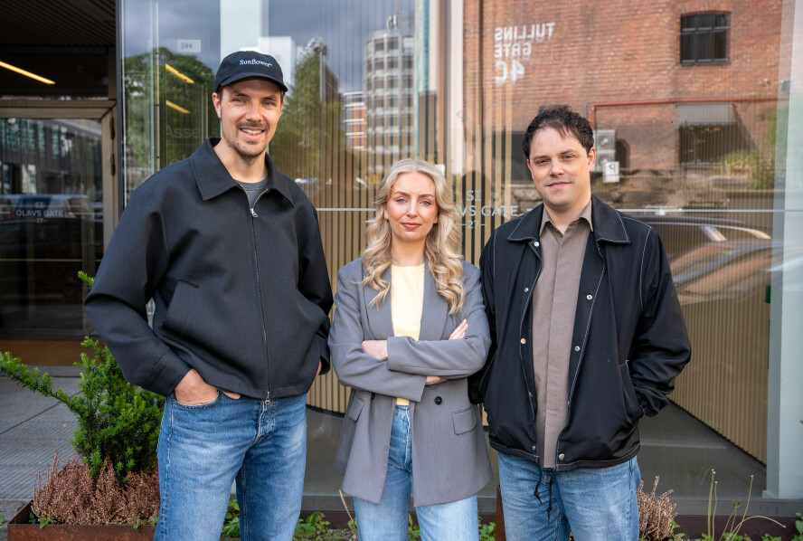 Dennis Nilsson (Head of eCommerce), Sunniva Botn Heltne (UX & CRO specialist), Alex Kylen (Tech lead) i Frend.