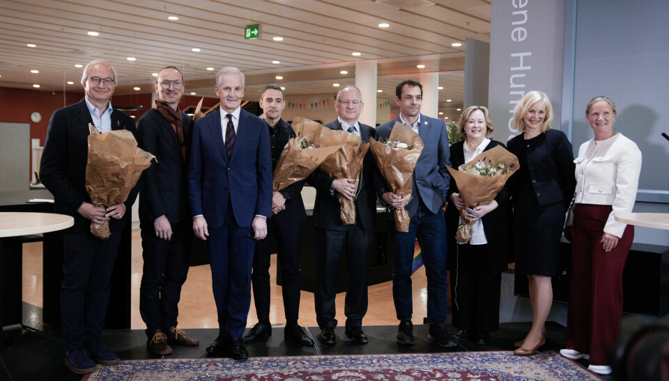 Statsminister Jonas Gahr Støre (Ap) og forsknings- og høyere utdanningsminister Sigrun Aasland (Ap) lanserte onsdag hvilke forskningssentre som får regjeringens AI-milliard. 📸: Stian Lysberg Solum / NTB