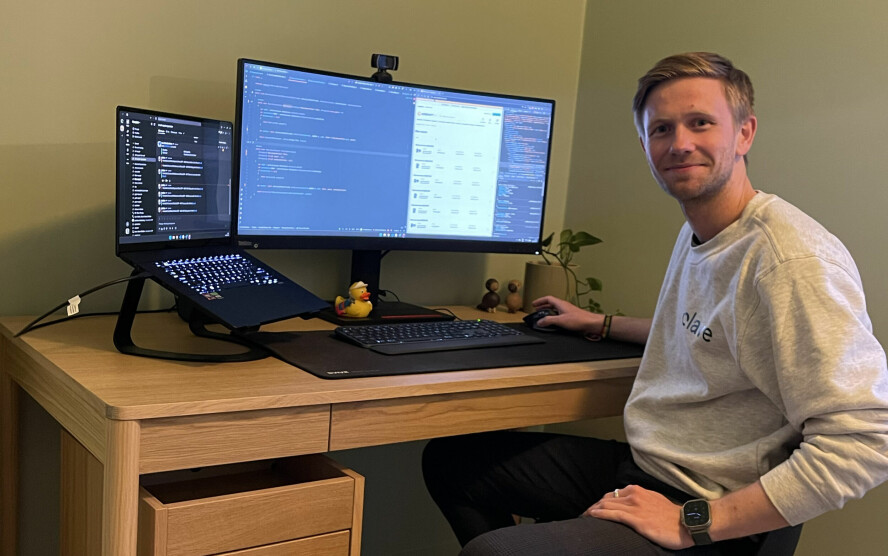 Håkon Lia er utvikler hos Clave Consulting. 📸: Privat