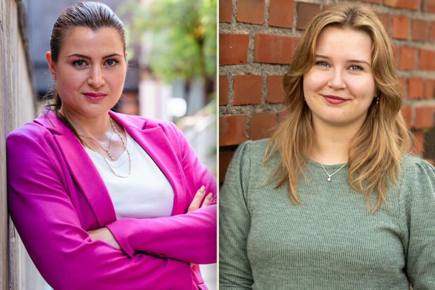 Tekna-president Elisabet Haugsbø og Sofie Strøm Olsen, leder for NITO studentene, er begge bekymra over tallene. 📸: Tekna og NITO