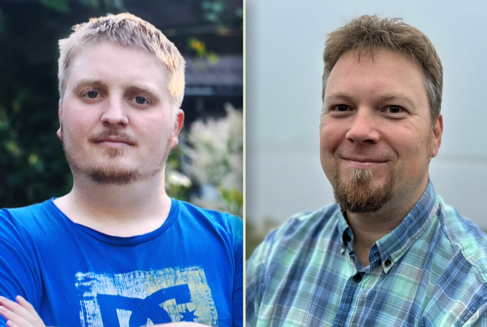 Erik Faye-Lund, aka Kusma, og Asbjørn Ulsberg, aka Bitbear, i Norsk demopartyforening.