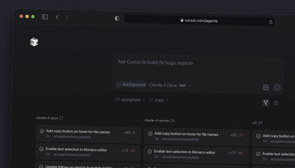 Cursor har lansert AI-agenter som kjører i bakgrunnen og som du kan spinne igang fra nettleseren på PC-en eller mobilen.