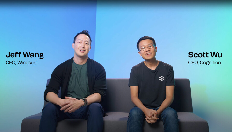 Jeff Wang i Windsurf sammen med Scott Wu i Cognition under oppkjøpet. Wu melder nå om hardt arbeidspress hos den nye eieren.